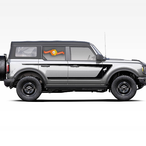 Dual Side Door Stripes Decal Stickers for Ford Bronco 2021-Now