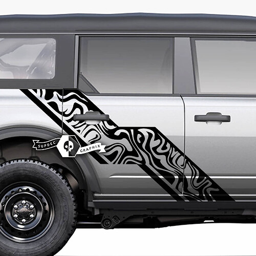 Side Door Splash Graphics Decal Stickers for Ford Bronco