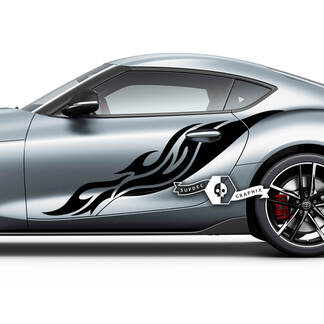 Toyota Supra MKV A90 A91 Doors Side Tribal Racing Graphics Decals Stickers