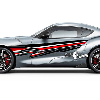 Toyota Supra MKV A90 A91 Doors Side Lines Stripes 3 Colors Racing Graphics Decals Stickers