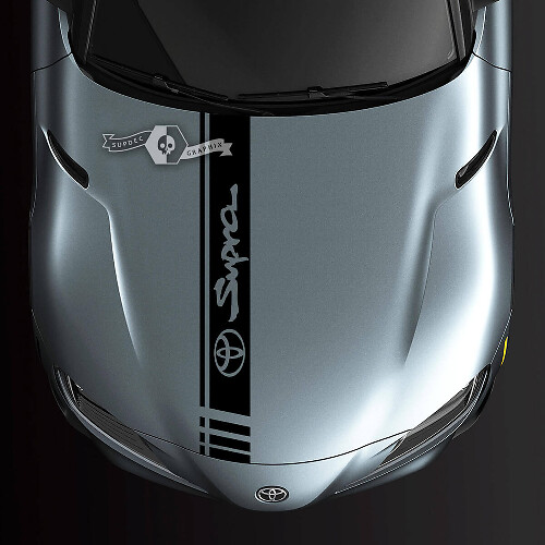 Racing Hood Stripe Logo Vinyl Decal for Toyota Supra MKV A90 A91 