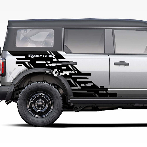 Side Fender Splash Graphics Decals Stickers for Ford Bronco Raptor