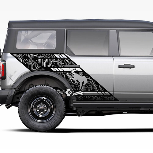 Doors Side Fender Ford Bronco Logo Graphics Splash Decals Stickers Bed Fender 