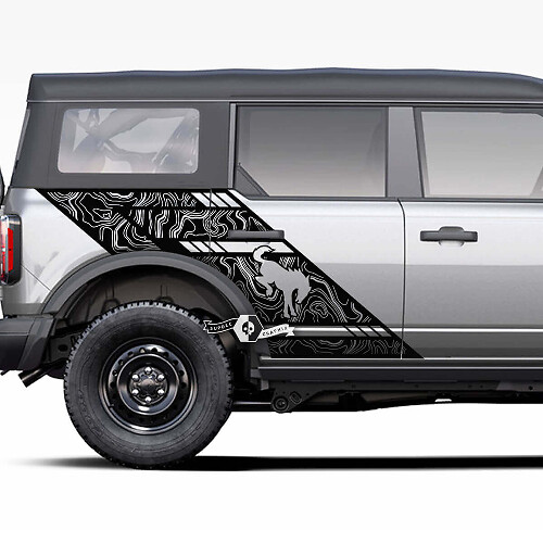 Doors Side Fender Logo Splash Graphics Decals Stickers Bed Fender for Ford Bronco