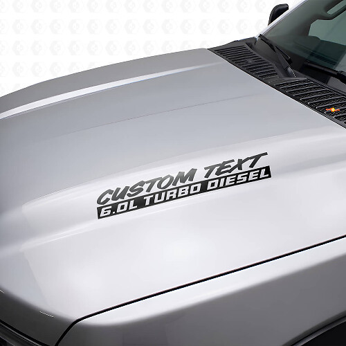 6.0L Turbo Diesel Hood Vinyl Decals Kit For Musclecar F250 F350 