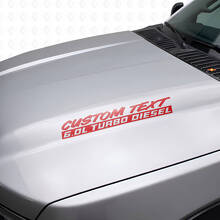 6.0L Turbo Diesel Hood Vinyl Decals Kit For Musclecar F250 F350 _4