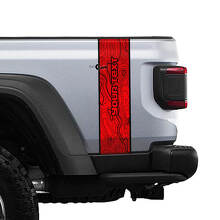 Custom Text Topographic Map Rear Side Stripe Vinyl Graphics for Jeep Gladiator JT Rubicon Mojave 3