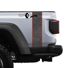 Topographic Map Rear Side Stripe Vinyl Graphics 3 Colors for Jeep Gladiator 2