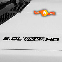 6.0L Vortec HO Hood Vinyl Decals Kit for Chevy Truck 4x4_2