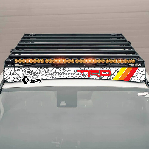 TRD Topographic Roof Rack Fairing Vinyl Decal for Toyota 4Runner 2014-2023+