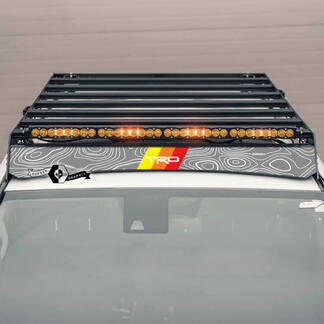 4Runner 2014 -- 2023+ ROOF RACK Topographic Map Decal Sticker for Toyota TRD 4Runner 