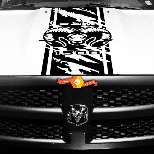 Hood Decal Vinyl Stripe Grange Design Stripe Sticker 2 for Dodge Ram 1500 Rebel