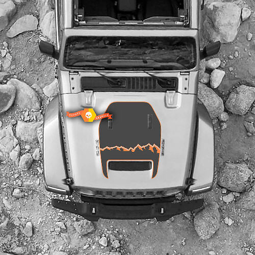 Mountains Edition Rubicon Hood Vinyl Sticker Graphics Decal for Jeep Wrangler Rubicon