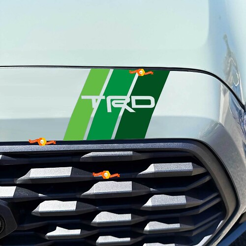 TRD Style Hood Grille Retro Stripes Decal for Toyota Tacoma 2016-2023