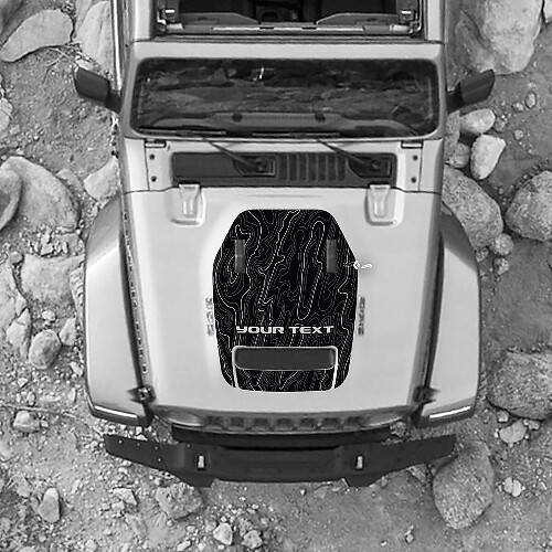 Mountains Logo Hood Vinyl Sticker Graphics Decal for Jeep Wrangler Rubicon