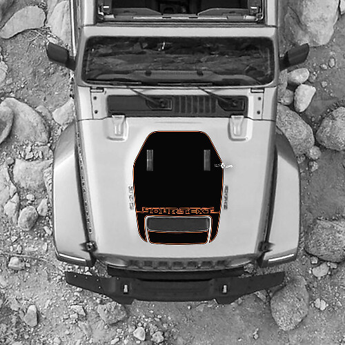 Mountains Logo Hood Vinyl Sticker Graphics Decal 2 Colors for Jeep Wrangler Rubicon