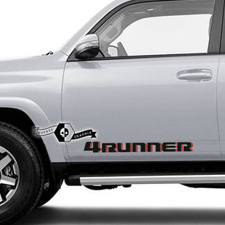 2 x 4Runner 2023 Side Doors Vinyl Logo Decals Stickers for Toyota 4Runner TRD 