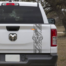 Hemi Distressed Style Stripe Tailgate Vinyl Decal Sticker for Dodge Ram 1500_2