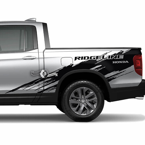 Mud Splash Side Vinyl Decals Kit for Honda Ridgeline 2023