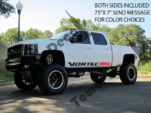 Vortec Max Side Door Vinyl Decal Kit for Chevy Silverado GMC Sierra