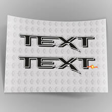 Custom Text Gen 3 Style Bedside Vinyl Decal Pair for Musclecar truck power truck_2