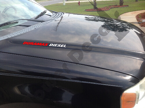 Duramax Diesel Hood Vinyl Decals for Chevy Silverado GMC Sierra