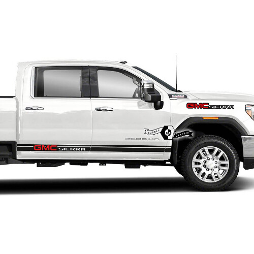 Pair GMC Sierra 2500HD 2022 Side Vinyl Trim Stripes Sticker Decal for GMC Sierra Door Panel Graphics 2 Colors