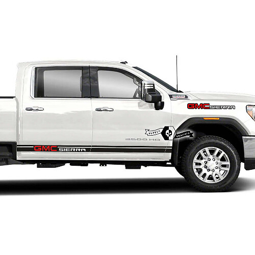 Sierra Lettering & Side Stripes Vinyl Decals Kit for GMC Sierra 2500HD 2022