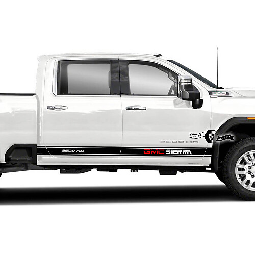 Lettering Side Stripes Vinyl Decal Kit for GMC Sierra 2500HD 2022