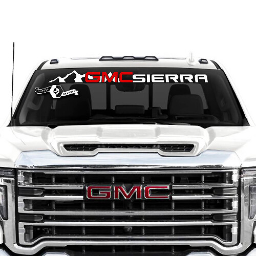 Mountain Style Windshield Banner Vinyl Decal For GMC Sierra 2500HD 