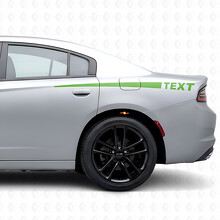 Personal Text with Stripes Side Vinyl Decal Sticker for Dodge Charger 2015-2026_3