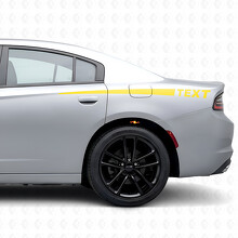 Personal Text with Stripes Side Vinyl Decal Sticker for Dodge Charger 2015-2026_5