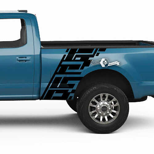 Body Fender Bed Geometry Splash Decals for Ford Super Duty