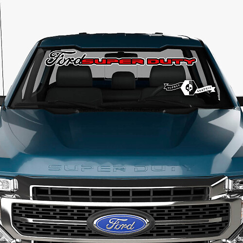 Windshield Logo Decals 2 Colors for Ford Super Duty