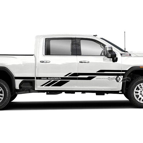 Interwoven Side Stripes Vinyl Decals for GMC Sierra 2500HD 2022-2023