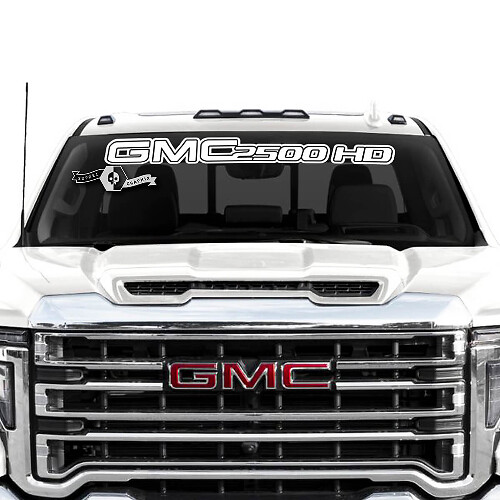 GMC 2500HD Logo Windshield Vinyl Decal Sticker for GMC Sierra HD