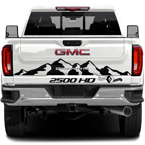 2500 HD Mountain Style Tailgate Vinyl Decal for GMC Sierra 2500HD 2022-2023