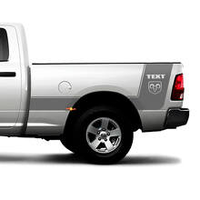 Hemi Logo Custom Stripes Bedside Vinyl Decal Sticker for Dodge Ram 1500_3