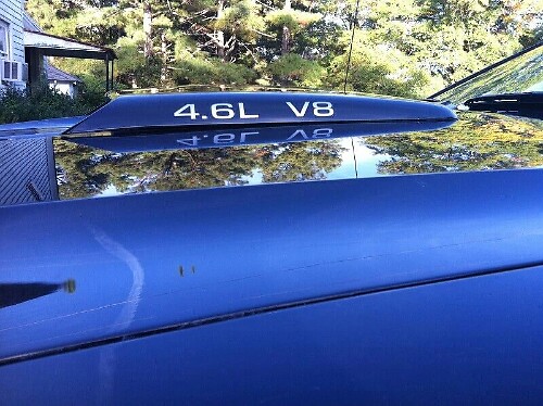 4.6L V8 Hood Scoop Decals Pair for Musclecar Musclecarmodel 