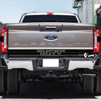 Tailgate Ford Super Duty 2023 +Up Dual Stripes Vinyl Decals Stickers Graphics 