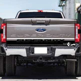 Tailgate Ford Super Duty 2023 Lines Logo Half Solid Vinyl Decals Stickers Graphics 