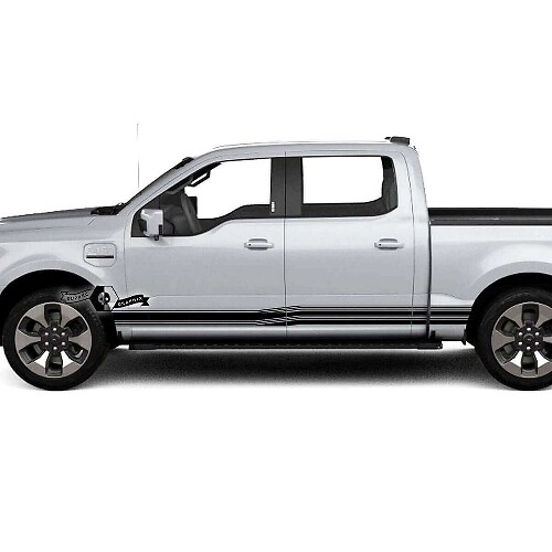 Pair Rocker Panel Stripes Decals for Musclecar truck Lightning