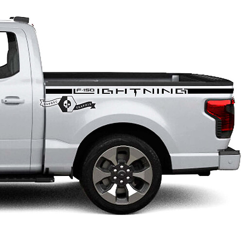 Lettering Side Stripes Vinyl Decals for Musclecar truck Lightning