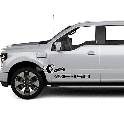 Logo Door Body Decals Graphics Vinyl Supdec Design for Ford F-150 Lightning