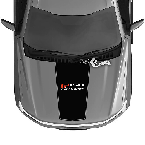 Hood Blackout Trim Decals Graphics Vinyl for Ford F-150 Lightning