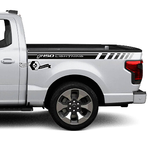 Fender Bed Lines Stripes Decals Graphics Vinyl Supdec Design for Ford F-150 Lightning