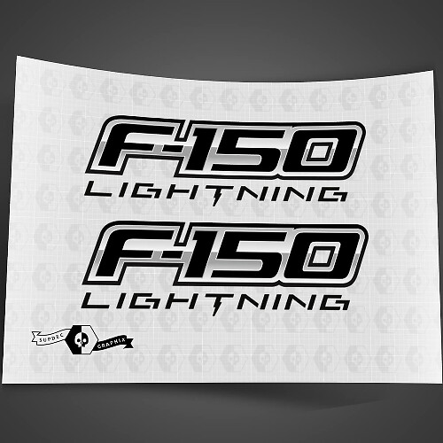 Door Logo Decals Graphics Vinyl Supdec Design for Ford F-150 Lightning