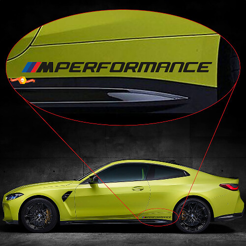 M Performance Style Side Skirt Decal Pair for BMW M3 M4 G80 G82 G83