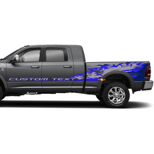 Csutom Text Splash Style Side Vinyl Decal Kit For Dodge Ram _2