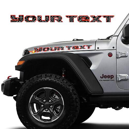 Topographic Map Hood Vinyl Decals Stickers for Jeep Gladiator